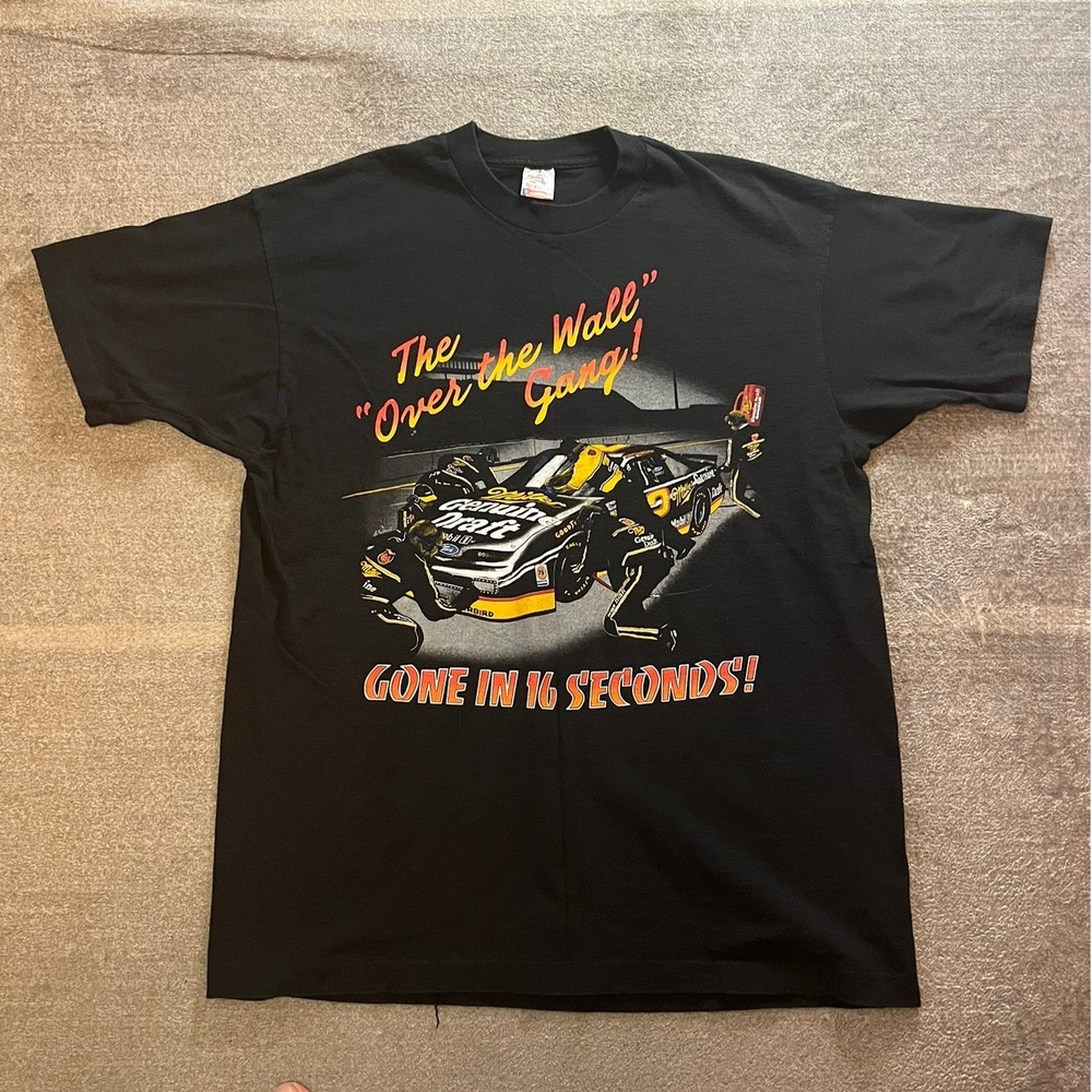 Vintage Rusty Wallace Miller Genuine Draft Racing T-Shirt XL Single Stitch AOP